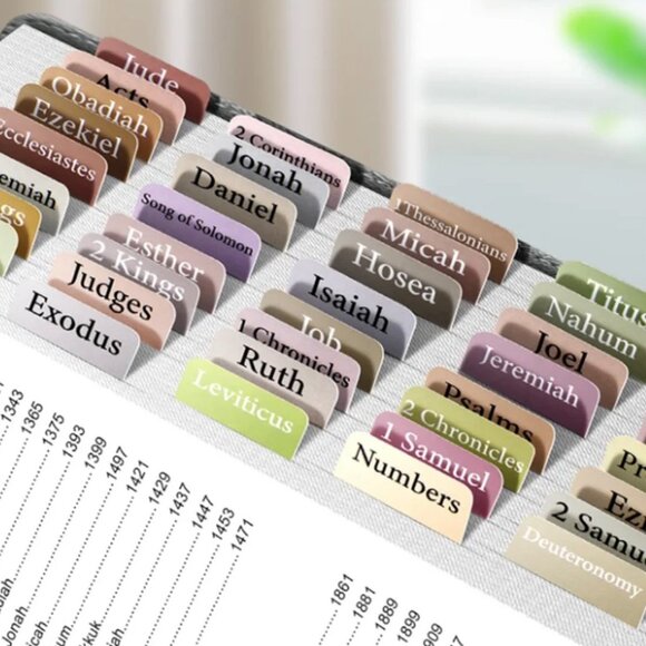 75 Tabs Bible Tabs for Women Men Bible Index Tabs Bible Sticker Tabs Bible Study - Picture 2 of 8
